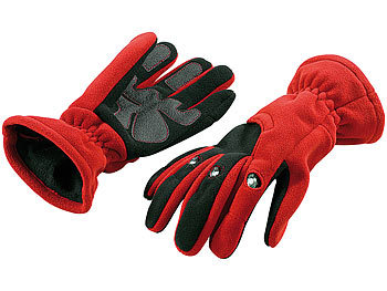infactory Kuschelige Fleece-Handschuhe mit LED-Beleuchtung, rot, Gr. XS/S