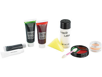 PEARL Latex-Schminkset für Grusel-Make-up, 9-teilig