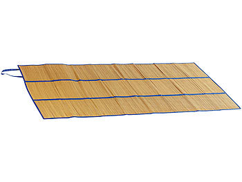 PEARL 3er-Set faltbare Bast-Strandmatten mit Tragegriffen, 180 x 90 cm