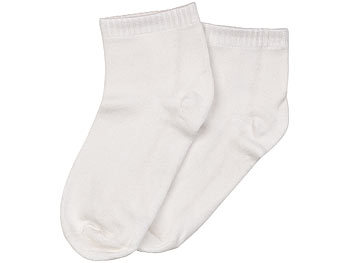 PEARL Sneaker-Socken aus Bambus-Viskose, 3 Paar weiß, Gr. 39-42