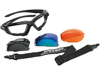 Speeron Sport-Sonnenbrille mit Kopfband und 3 Wechsel-Gläsern