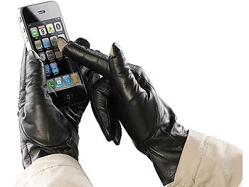 PEARL urban Touchscreen-Handschuhe, Ziegenleder, für Herren, Gr. 8,0 (M)
