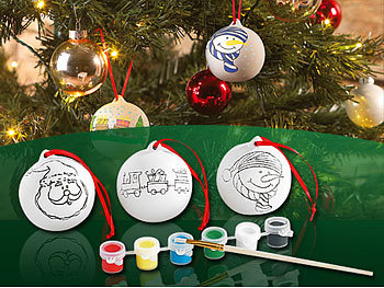Your Design Keramik-Weihnachtskugeln zum Selbstbemalen