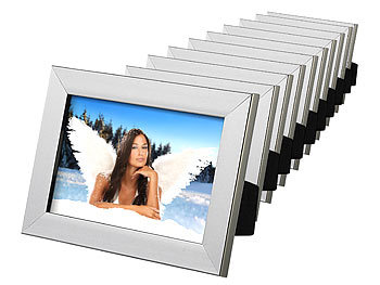 Your Design 10er-Set Bilderrahmen für Fotos mit 10 x 15 cm, silber