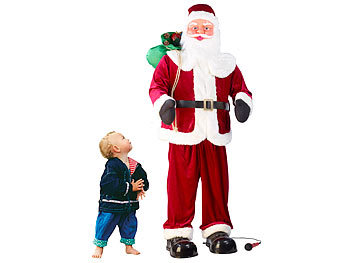 Weihnachtsartikel: infactory Singender und tanzender XXL-Weihnachtsmann mit Karaoke, 160 cm