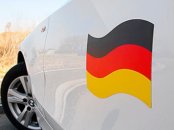 PEARL 8-teiliges Auto-Fanset "Deutschland"