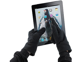 PEARL urban Touchscreen-Handschuhe aus kuscheligem Fleece Gr. 9,5 (XL)