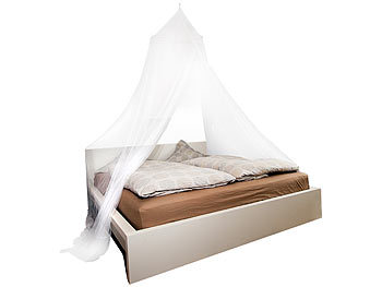 Mückennetz Bett: infactory Moskitonetz für Doppelbetten, 190 Mesh