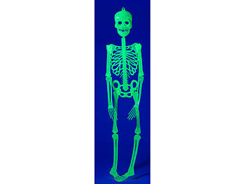 infactory Halloween-Deko-Skelett für Schwarzlicht, 90 cm