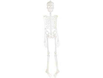 infactory Halloween-Deko-Skelett für Schwarzlicht, 90 cm