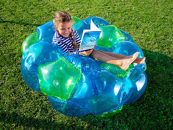 infactory Aufblasbarer Roll-Ball für Kinder, 125 cm Durchmesser