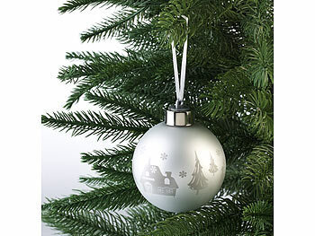 Lunartec Christbaumkugeln mit Farbwechsel-LEDs, Ø 8cm, 4er-Set