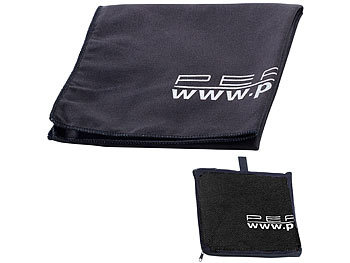 Tuch: PEARL Extra saugfähiges Mikrofaser-Handtuch, 80 x 40 cm, schwarz
