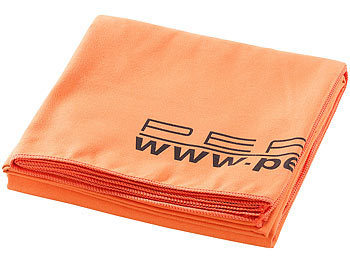 Handtuch: PEARL Extra saugfähiges Mikrofaser-Badetuch, 180 x 90 cm, orange