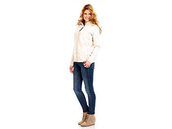 PEARL outdoor Fleece-Jacke für Damen, Größe XL, beige