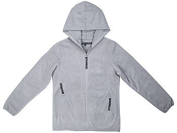 PEARL outdoor Fleece-Jacke mit Kapuze für Damen, Größe S, grau
