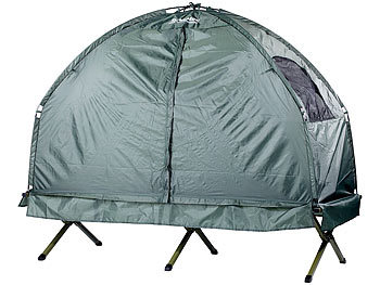 Zelt mit Schlafsack-Liege