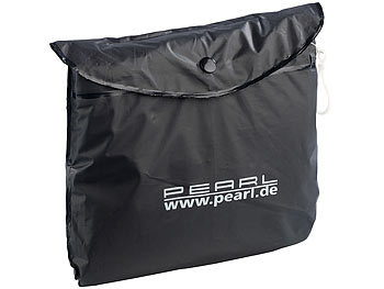 PEARL Extrakompakte Regenjacke mit Tasche, Größe L, 100 % EVA, schwarz