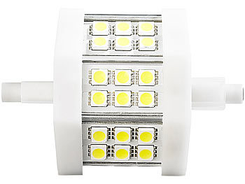 Luminea LED-SMD-Lampe mit 18 High-Power-LEDs, R7S, 78mm, warmweiß