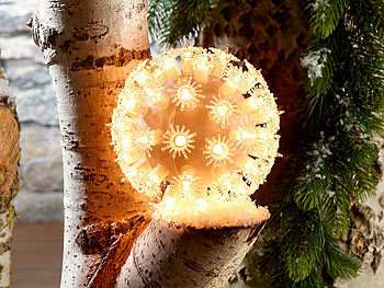 Lunartec Dekorative Leuchtkugel mit 50 Birnchen, 12 cm