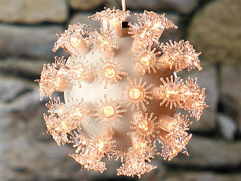 Lunartec Dekorative Leuchtkugel mit 50 Birnchen, 12 cm