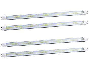 Luminea LED-Leuchtröhre, 60cm, T8, weiß, 1000-1100 lm, 4er-Set