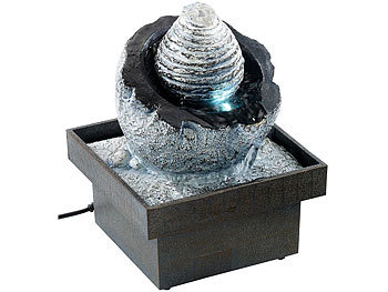 infactory Zimmerbrunnen "Wasserspiel" mit Pumpe und LED, ca. 17 cm