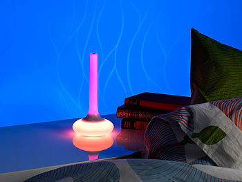 Lunartec 3in1-Nachttisch-Lampe mit Farbwechsel & Taschenlampe