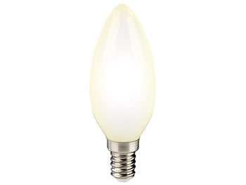 Luminea SMD-LED-Kerzenlampe, 3 W, E14, B35, 150 lm, warmweiß