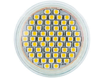 Luminea LED-Spot, dimmbar, E14, 60 LEDs, 3,3 Watt, weiß, 320 lm, 120°, 4er-Set