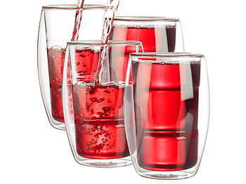Gläser für Drinks: Cucina di Modena 4er-Set doppelwandige Gläser