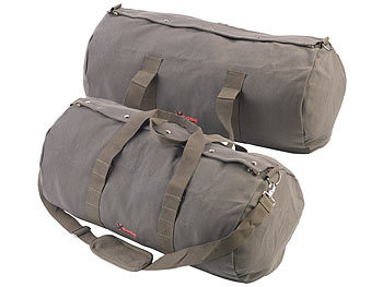 Sporttasche: Xcase 2er-Set XL-Canvas-Reisetaschen mit gepolstertem Schultergurt, 70 Liter