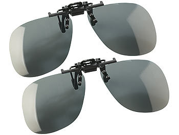 Aufstecksonnenbrille: Speeron 2er-Set Sonnenbrillen-Clips "Allround" für Brillenträger