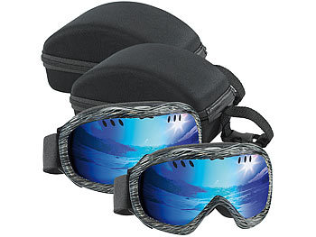 Ski-Brille: Speeron 2er-Set Superleichte Hightech-Ski- & Snowboardbrillen inkl. Hardcase