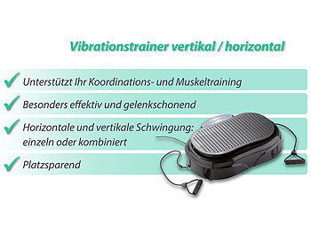 newgen medicals 3in1-Vibrationsplatte bis 150 kg, 300 Watt, Expander, Fernbedienung