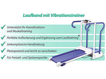 newgen medicals 2in1-Laufband mit Vibrations-Trainer