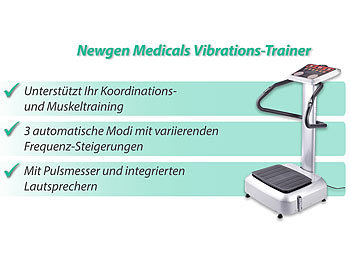 newgen medicals Vibrationsplatte WBV-650.HW mit Lautsprechern