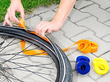PEARL sports Pannenschutzeinlage für Fahrradreifen, 27 mm (orange)