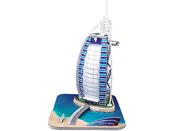 3D Puzzle Bausatz: Playtastic Faszinierendes 3D-Puzzle "Burj al Arab Dubai", 44 Puzzle-Teile