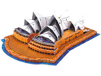 Kinder 3D Puzzle Spiel: Playtastic Faszinierendes 3D-Puzzle "Opera House" in Sydney, 58 Puzzle-Teile
