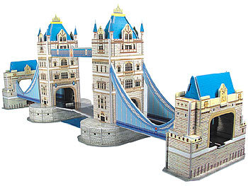Playtastic Faszinierendes 3D-Puzzle "Tower Bridge" in London, 41 Puzzle-Teile