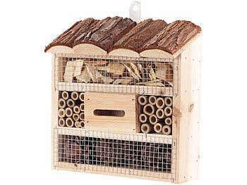 Bienenhaus: Royal Gardineer Insektenhotel "Marie", Nisthilfe für Nützlinge, 20 x 20 x 7 cm