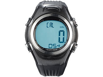 PEARL sports Fitness-Uhr, 3 Intensitätsstufen, LCD-Display, Stoppuhr-Funktion, IPX4
