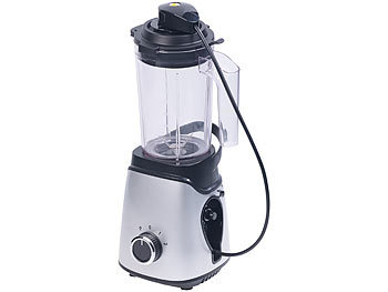 Rosenstein & Söhne 2in1-Vakuum-Mixer mit 3 Stufen & 4 Klingen, 700 ml, BPA-frei, 300 Watt