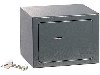 Xcase Kompakter Stahlsafe mit 2 Doppelbart-Schlüsseln, 5 Liter