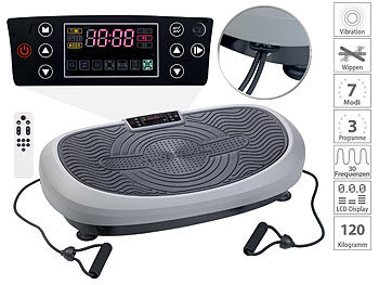 Vibrationstrainer: newgen medicals 7in1-Curved-Vibrationsplatte mit Oszillation & Expander, bis 120 kg