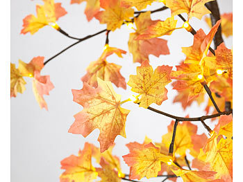 Luminea LED-Deko-Ahornbaum, 576 beleuchtete Herbstblättern, Versandrückläufer