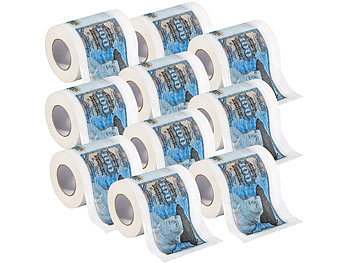 WC Papier mit Motiv: infactory Retro-Toilettenpapier "100 D-Mark", 10 Rollen