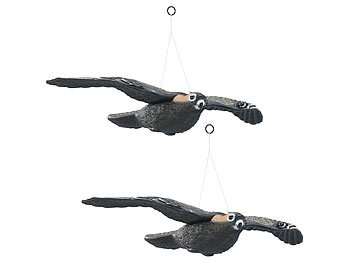 Vogelabwehr Falke: Royal Gardineer 2er-Set Vogelschreck "Falke" zum Aufhängen, 54 cm Flügel-Spannweite