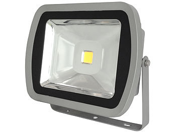 Luminea Wetterfester LED-Fluter im Metallgehäuse, 80 W, IP65, warmweiß